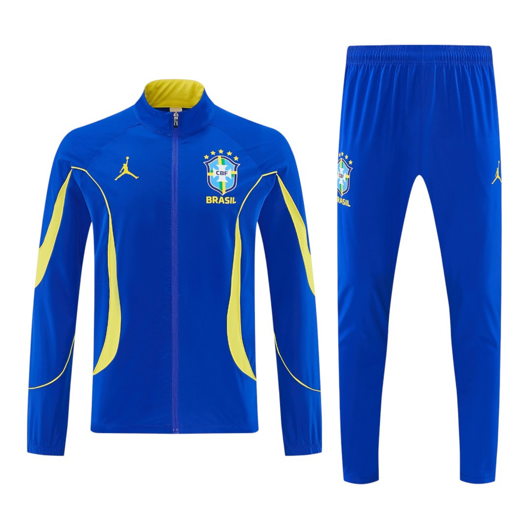 Brazil 2026 Men's Royal Blue Long Zip Tracksuit