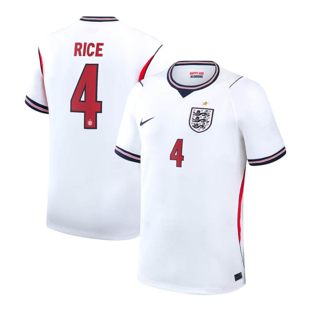 RICE #4 England 2026 Stadium Men's Home Shirt