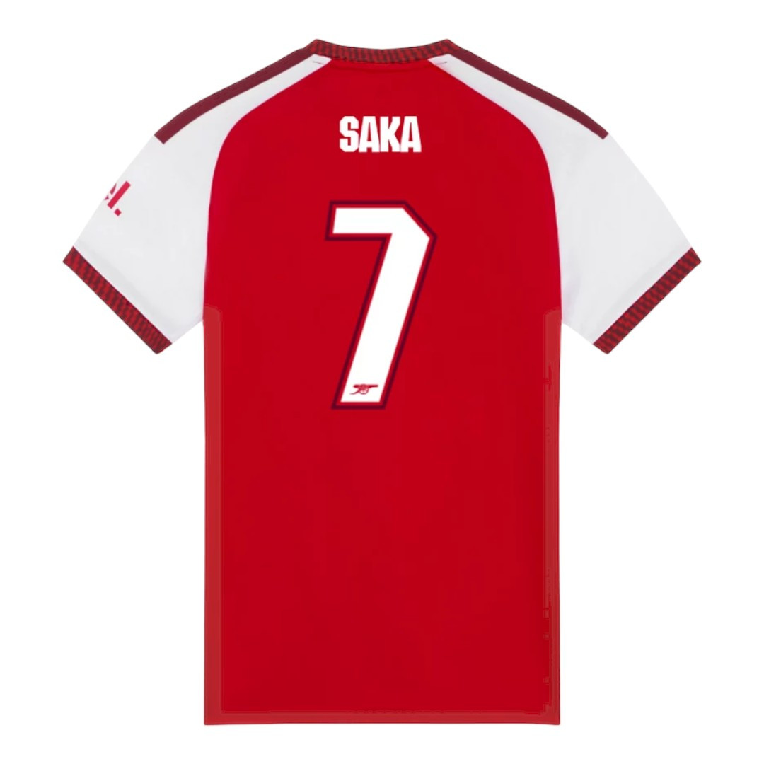 SAKA #7 Arsenal 26/27 Women's Home Shirt - Club Font