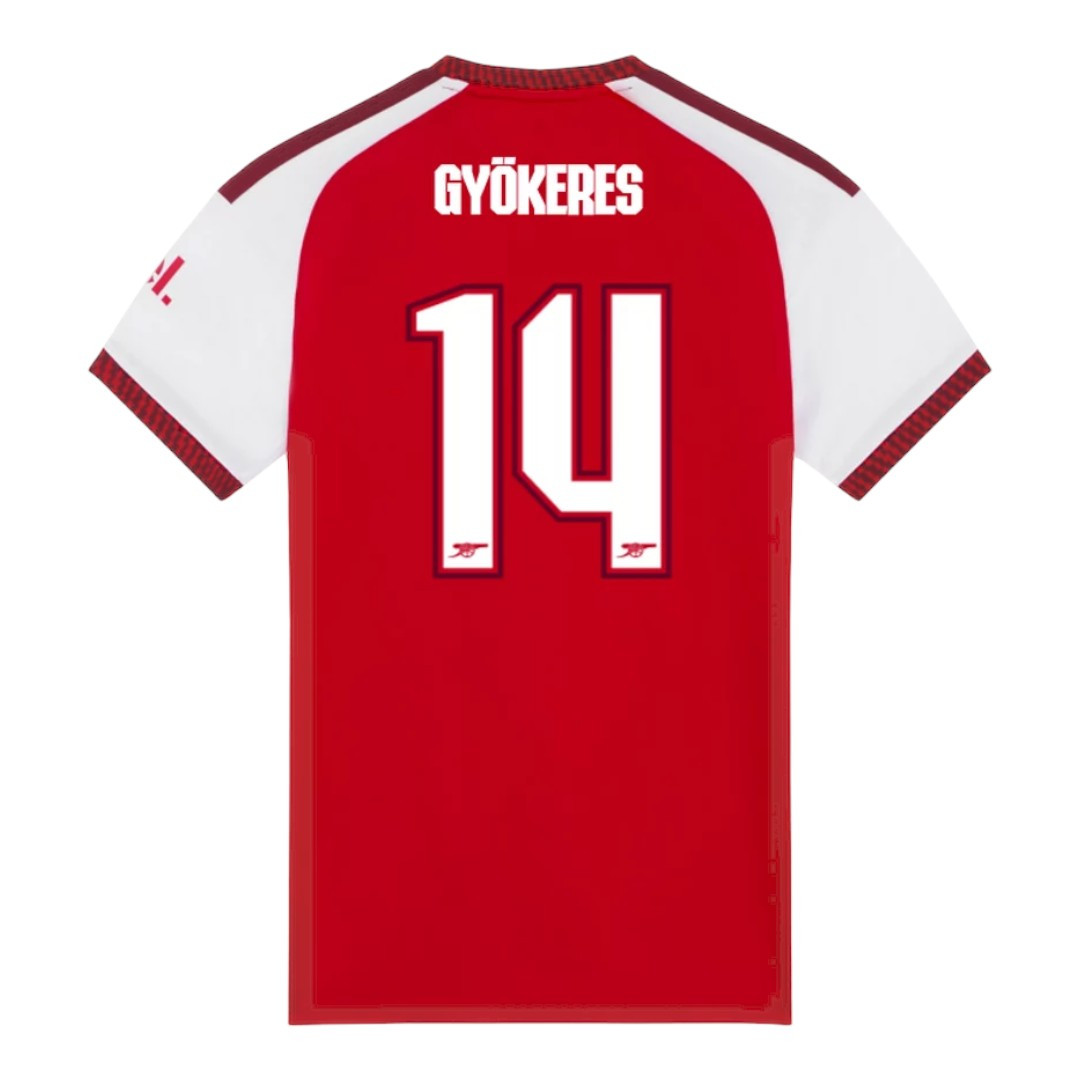 GYÖKERES #14 Arsenal 26/27 Women's Home Shirt - Club Font