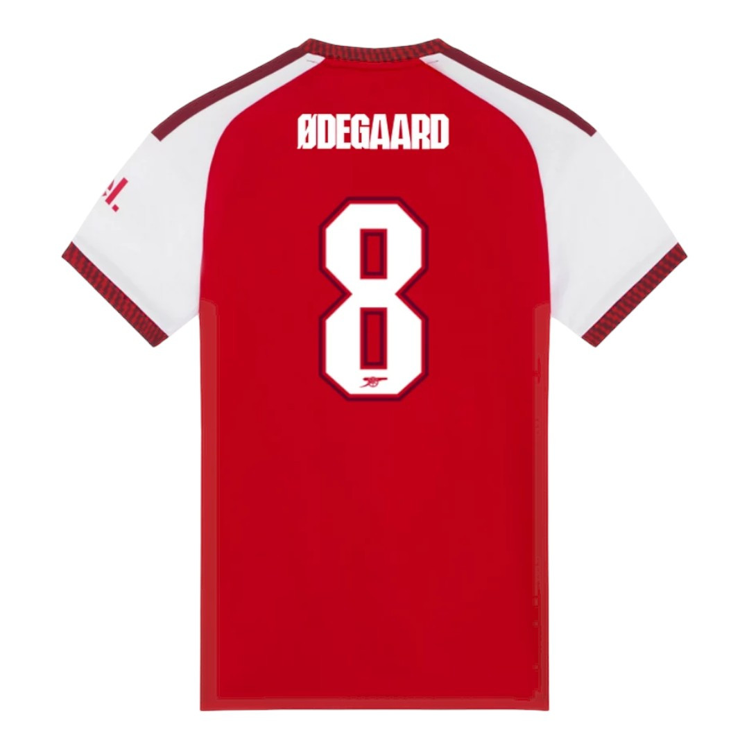 ØDEGAARD #8 Arsenal 26/27 Women's Home Shirt - Club Font