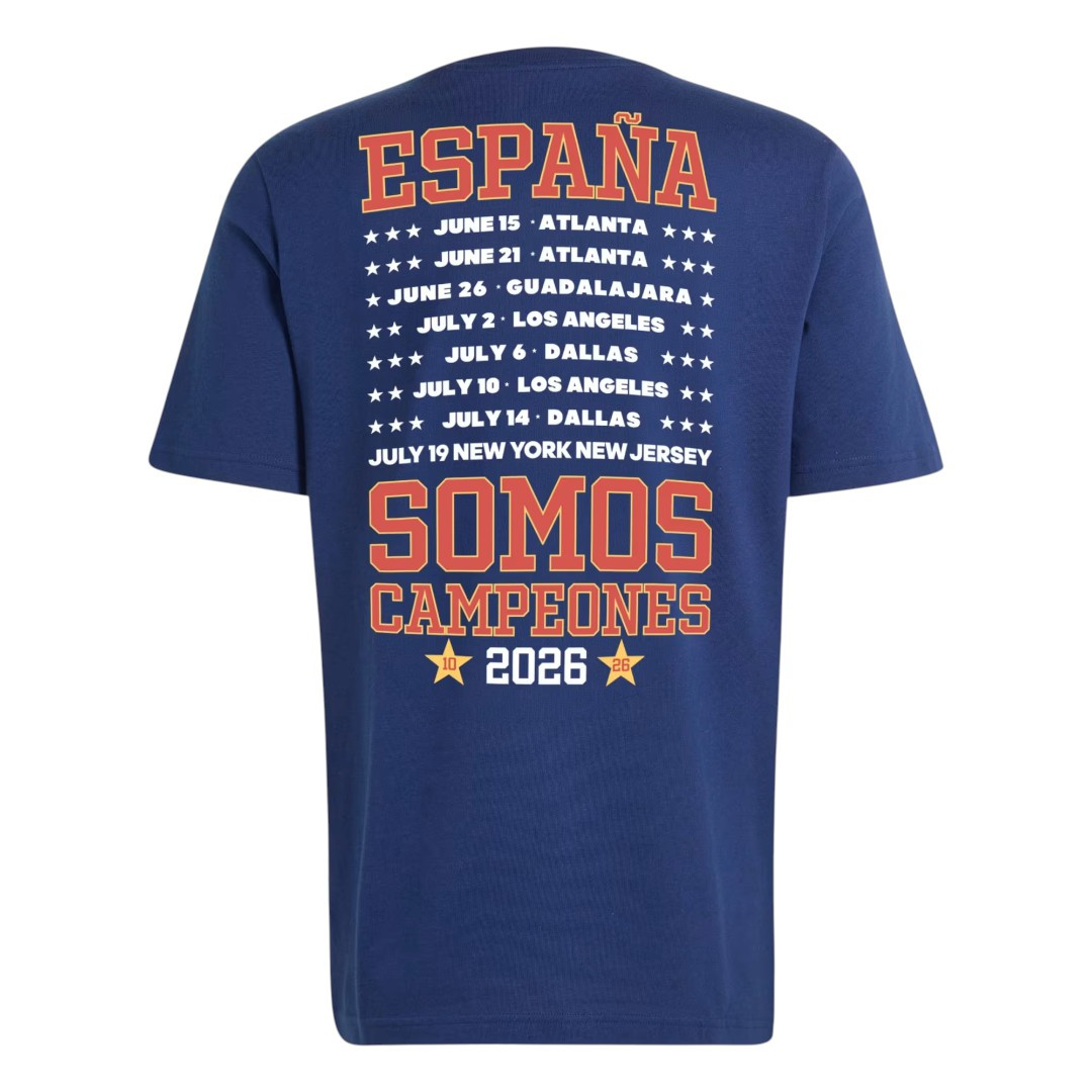 Spain 2026 Men's World Champions Blue T-Shirt