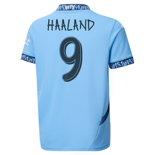 HAALAND #9 Manchester City 24/25 Kid's Home Shirt and Shorts - Man City Font