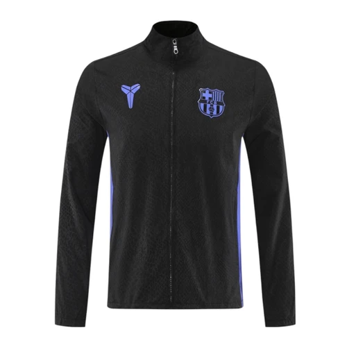 Barcelona 25/26 Men's Black Long Zip Windbreaker