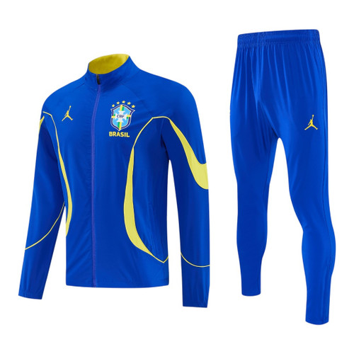 Brazil 2026 Men's Royal Blue Long Zip Tracksuit