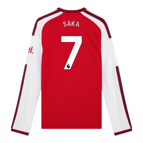 SAKA #7 Arsenal 26/27 Men's Home Long Sleeve Shirt - PL Font