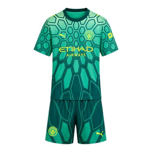 Manchester City 26/27 Kid's Green Goalkeeper Set