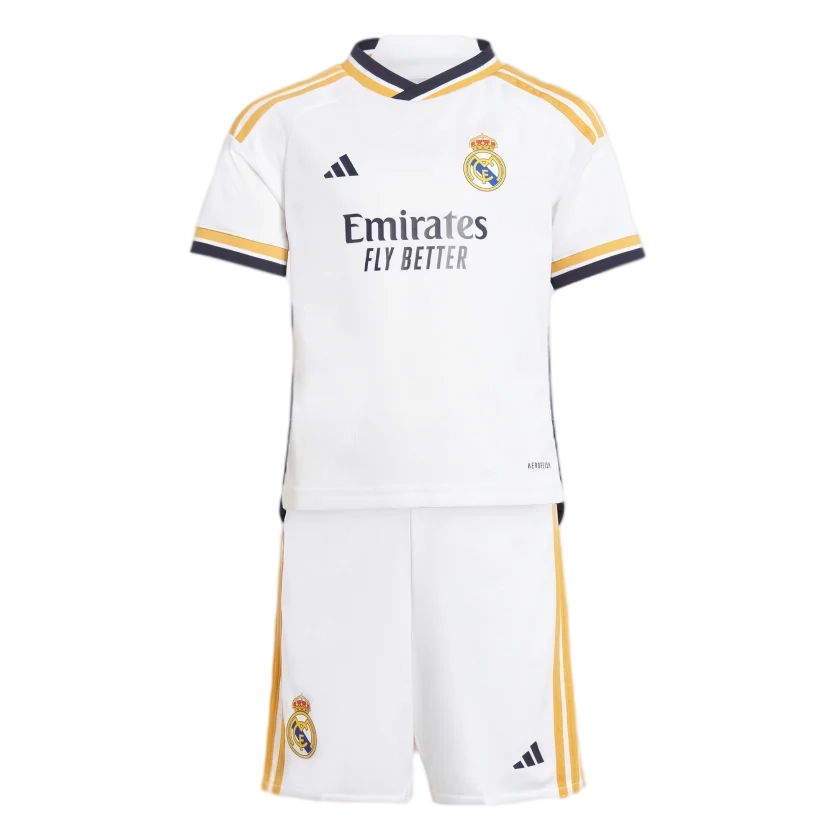 Real Madrid 23/24 Kid's Home Shirt and Shorts