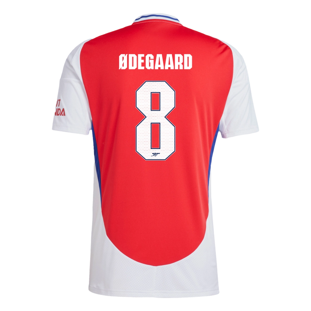 ØDEGAARD #8 Arsenal 24/25 Stadium Men's Home Shirt - Arsenal Font