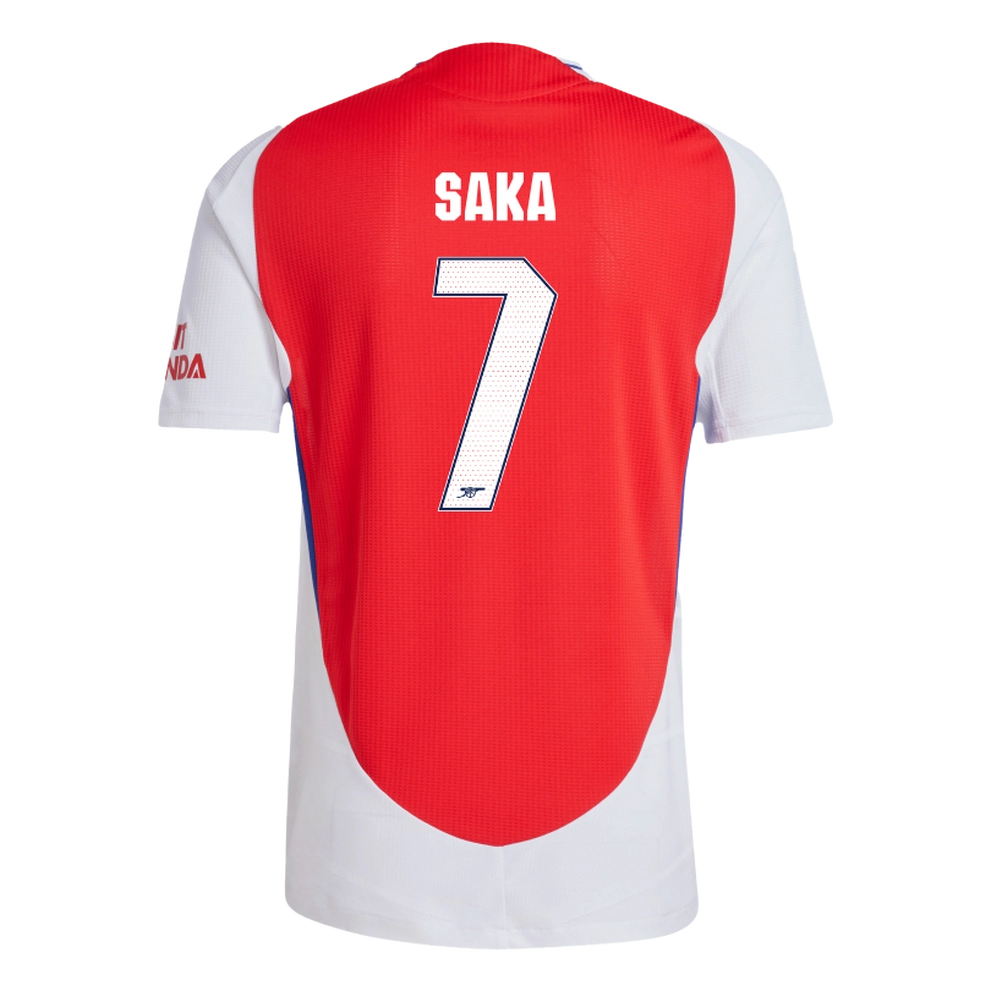 SAKA #7 Arsenal 24/25 Authentic Men's Home Shirt - Arsenal Font