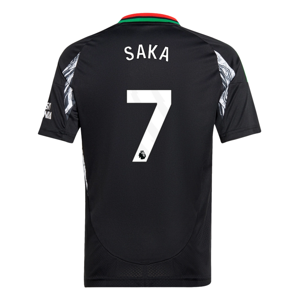 SAKA #7 Arsenal 24/25 Kid's Away Shirt and Shorts - PL Font