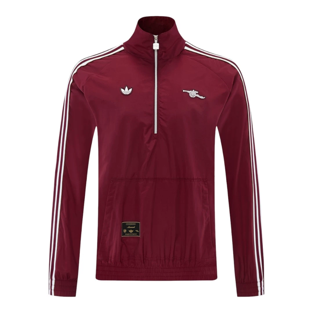 Arsenal 25/26 Men's Maroon Half Zip Jacket