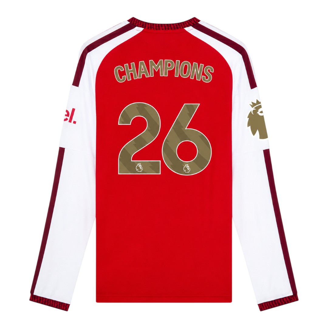 #26 CHAMPIONS Arsenal 26/27 Men's Home Long Sleeve Shirt