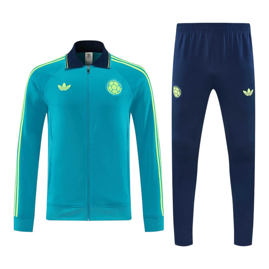 Colombia 2026 Men's Turquoise Long Zip Tracksuit