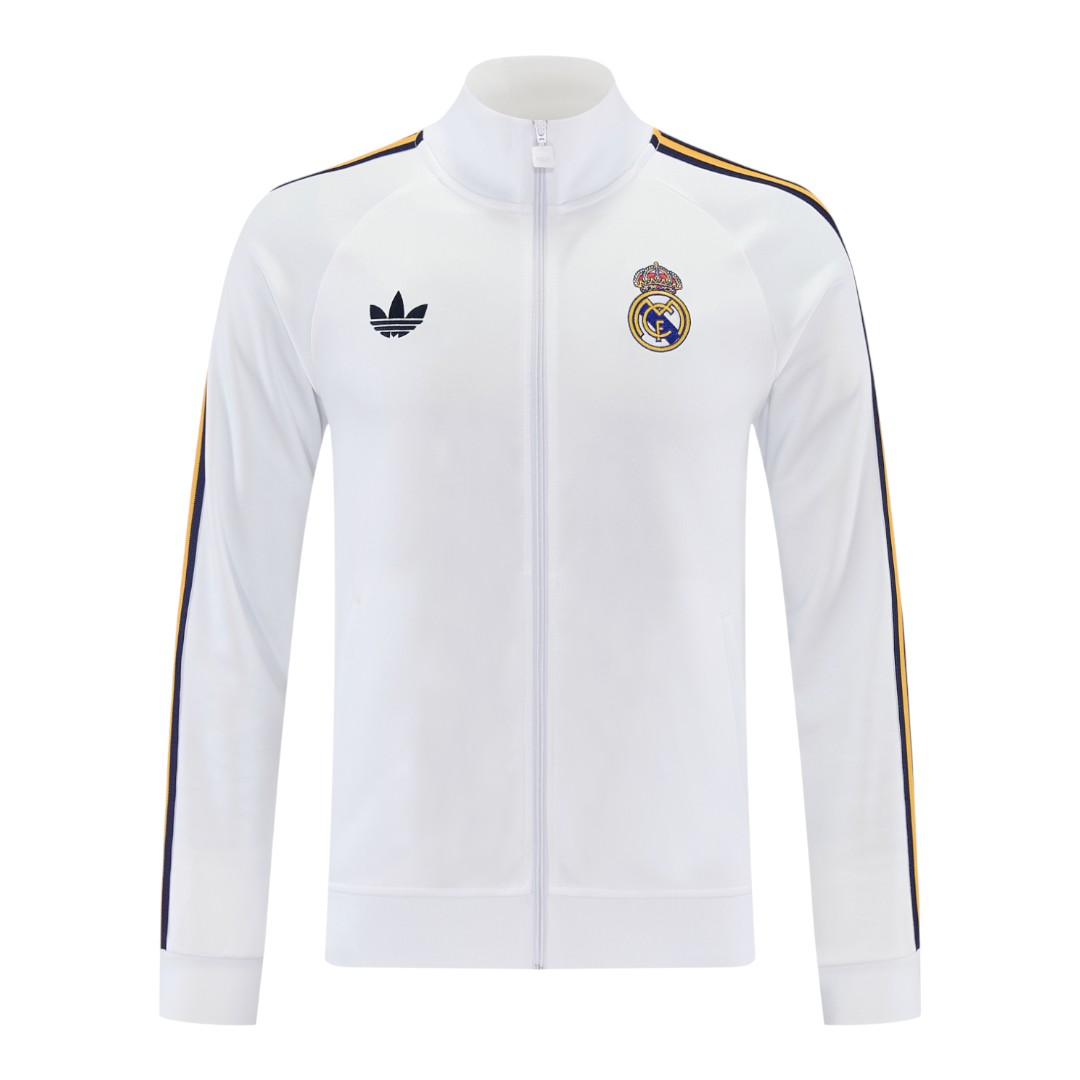 Real Madrid 26/27 Men's White Long Zip Jacket