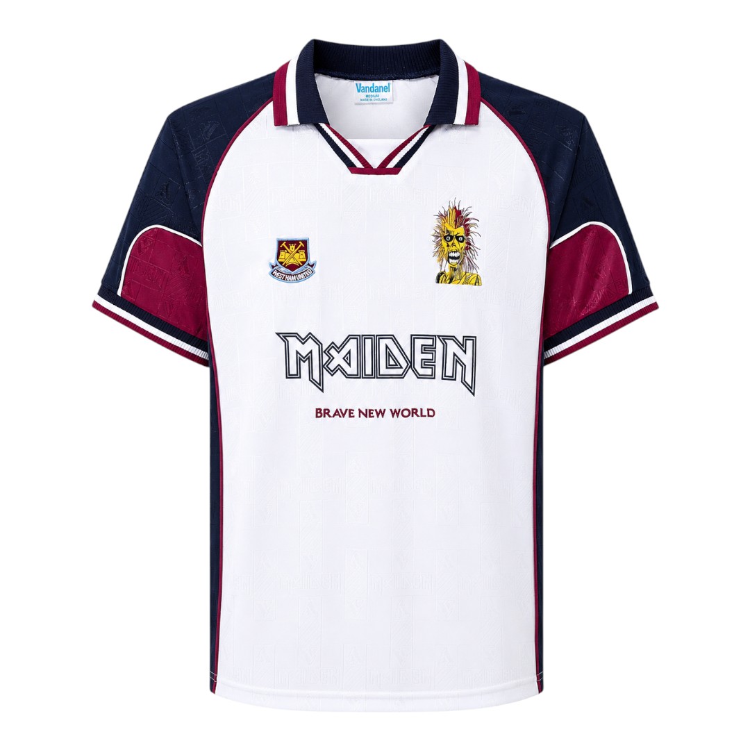 West Ham United x Iron Maiden 99/01 Men's Away Retro Shirt