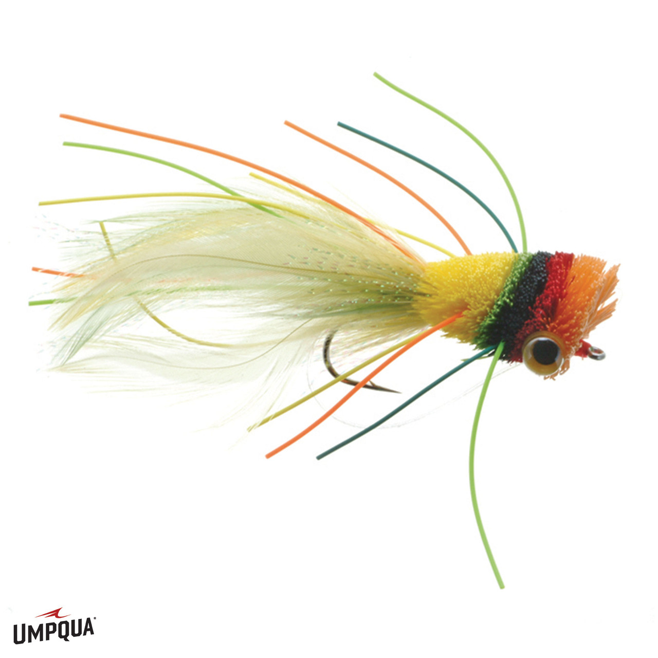 Umpqua Floating Bass Popper Flies sz 6 qty 6 (asst-3) - New