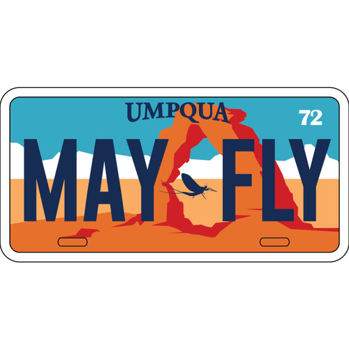 STICKER LICENSE PLATE UT MAYFLY
