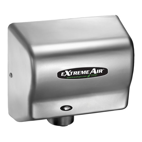 AMERICAN DRYER® GXT9-SS eXtremeAir® |  HAND DRYER - Brushed Stainless Steel Auto High Speed Heated Universal Voltage | 120/208/240V SS