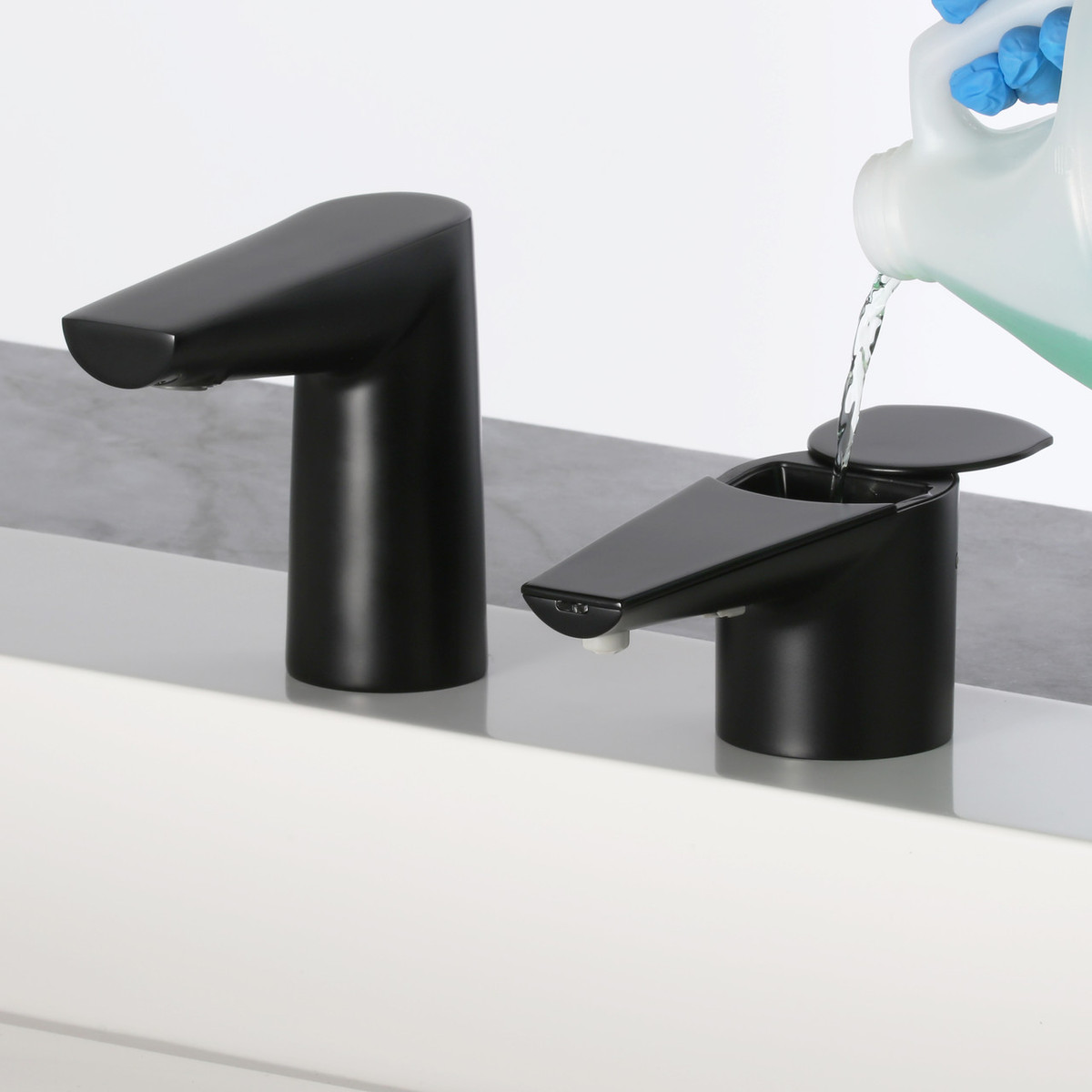 Bobrick B-862/B-865/B-868 Counter-Mounted Automatic Designer Series™ Top-Fill Foam Soap Dispenser — Matte Black