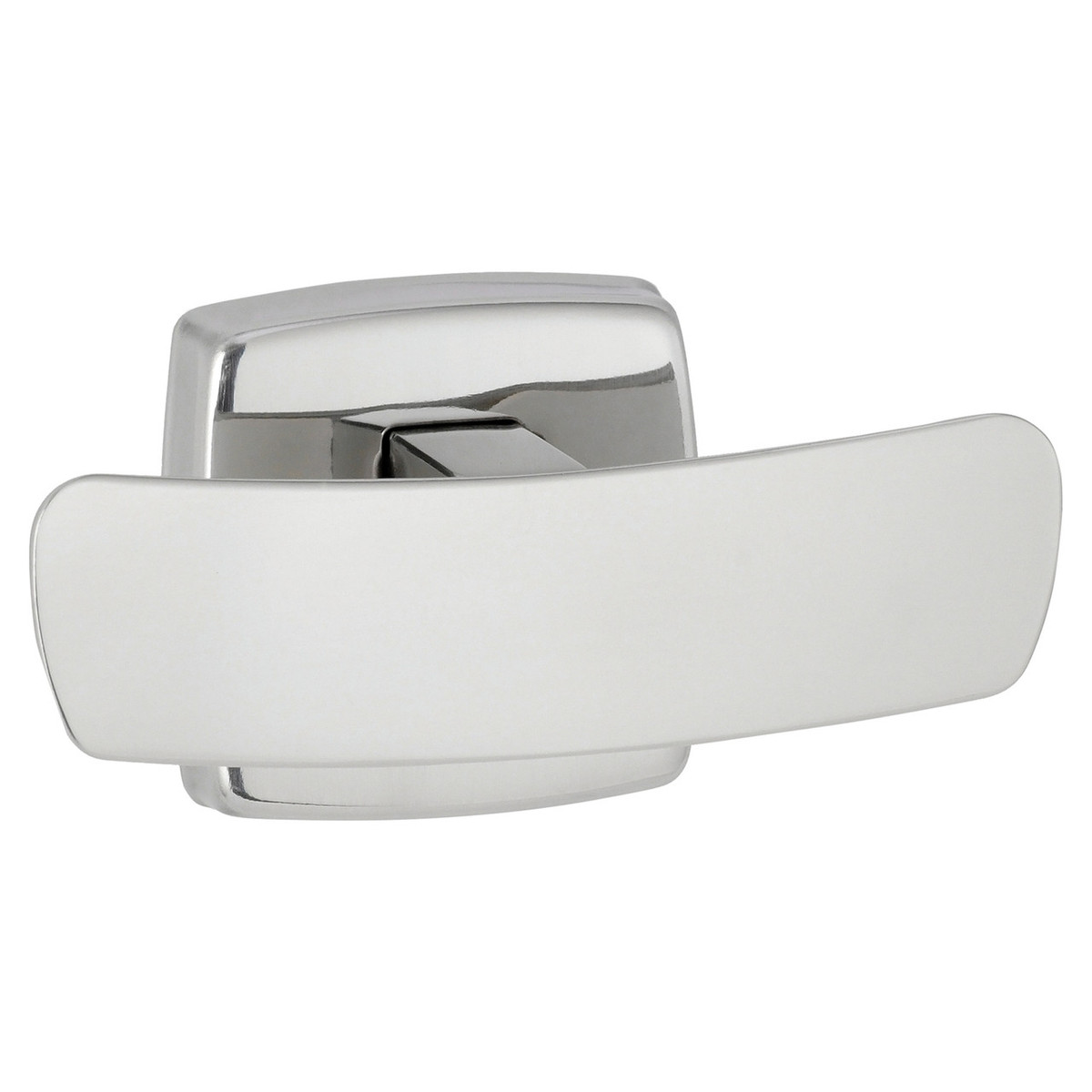 Bobrick B-7672/B-76727 Surface-Mounted Double Robe Hook — Bright Polished