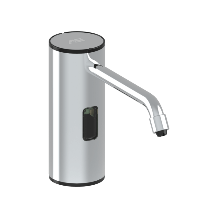 ASI Auto, Liquid Soap / Gel Hand Sanitizer Dispenser (Batt./AC), 50.7 oz., Vanity Mount - 0334-B/0334-S — Bright Stainless Steel