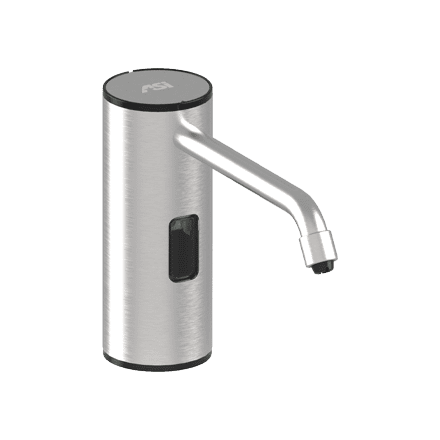 ASI Auto, FOAM Soap / Hand Sanitizer Dispenser (Batt./AC), 50.7 oz., Vanity Mount - 0335-B/0335-S — Satin Stainless Steel