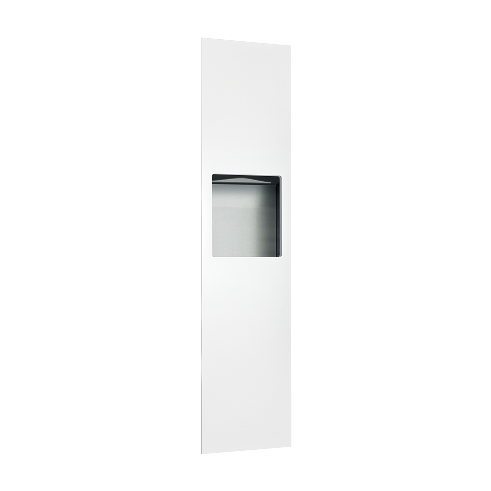 ASI PIATTO™ Completely Recessed Paper Towel Dispenser and Waste Receptacle - Phenolic Door - 6467-00/6467-41 — White