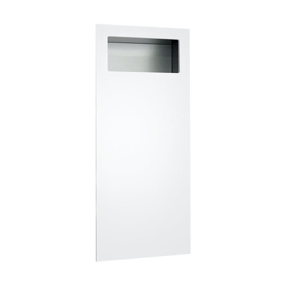 ASI PIATTO™ Completely Recessed Waste Receptacle - Phenolic Door - 6474-00/6474-41 — White
