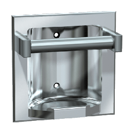 ASI Soap Dish w/ Bar - Stainless Steel - Recessed Dry Wall - 7410-BD/7410-SD — Satin Stainless Steel