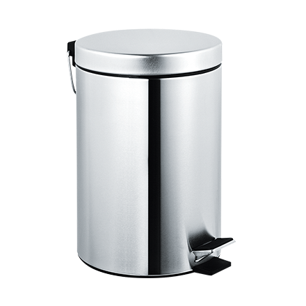 ASI Waste Receptacle, Pedal Activated Cover - 7317/7317-S — Satin