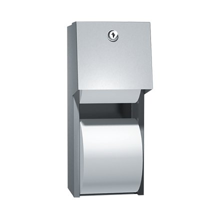 ASI Toilet Tissue Dispenser, Twin Hide-A-Roll - Surface Mounted - 0030/0030-41 — Standard