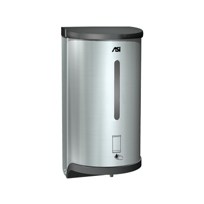 ASI Automatic Liquid Soap and Gel Hand Sanitizer Dispenser - 27 oz. - Surface Mounted - 0362/0362-41 — Satin Stainless Steel