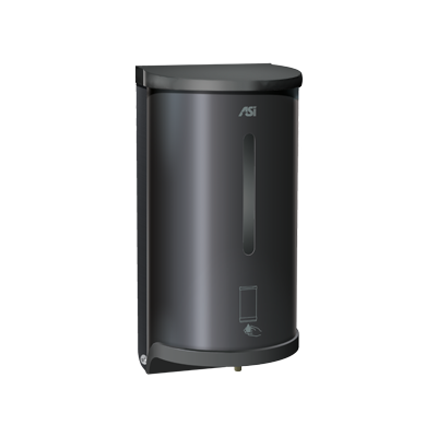 ASI Automatic Liquid Soap and Gel Hand Sanitizer Dispenser - 27 oz. - Surface Mounted - 0362/0362-41 — Matte Black