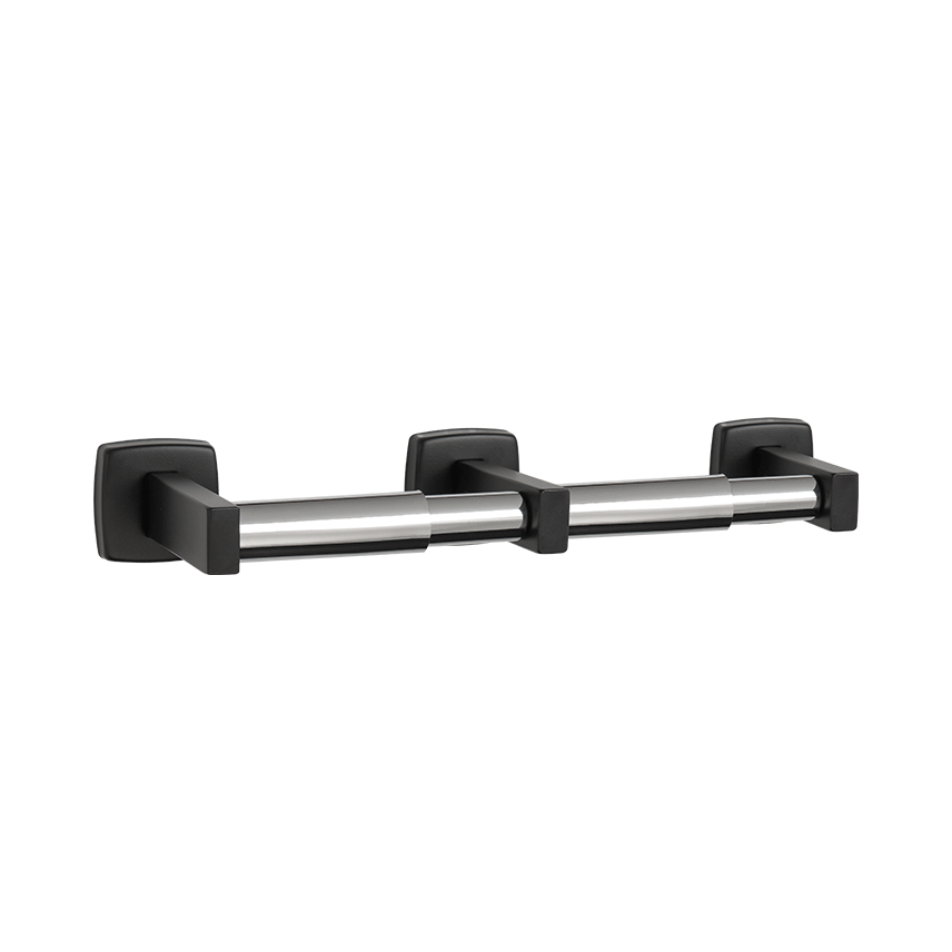 ASI Toilet Tissue Holder (Double) - Surface Mounted - 7305-2B/7305-2S/7305-2-41 — Matte Black