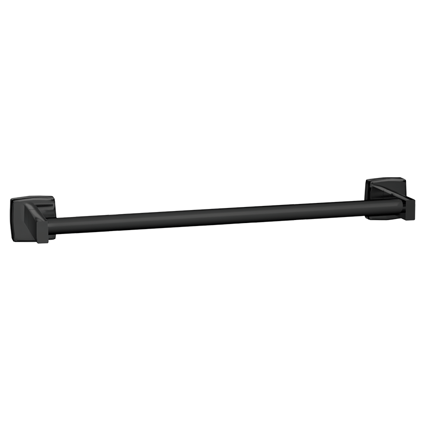 ASI Towel Bar - Round - Surface Mounted - 7355 Series — 24" / Matte Black