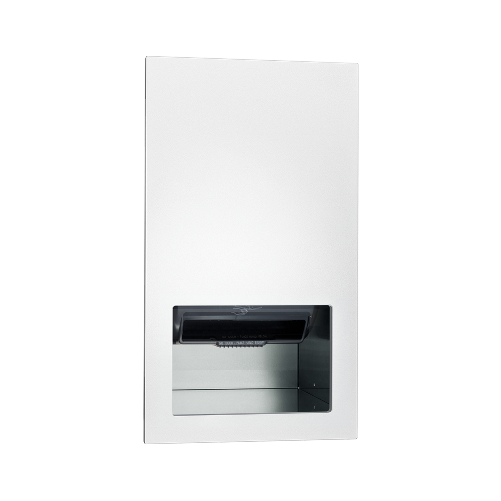 ASI PIATTO™ Completely Recessed Automatic Roll Paper Towel Dispenser - Phenolic Door - 645210 Series — AC Plug-In / White