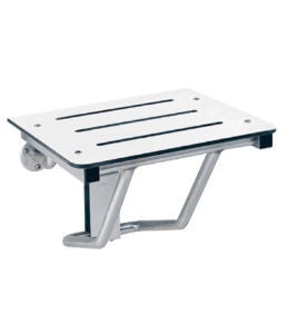 Bobrick B-5191/B-5192 Shower/Dressing Area Seat, Ivory Phenolic and Satin Finish — 18"