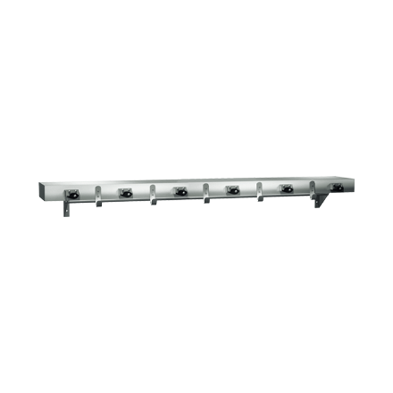 ASI Shelves, Utility Hook & Mop Strip w/ Drying Rod - 1315 Series — 48" (6 Holders)