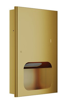 Bradley Elvari Surface-Mounted & Recessed Towel Dispenser — Brushed Brass