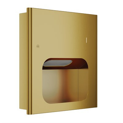 Bradley Elvari Surface-Mounted & Recessed Towel Dispenser — Brushed Brass