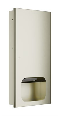 Bradley Elvari Surface-Mounted & Recessed Towel Dispenser — Brushed Nickel