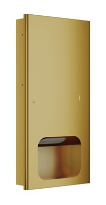 Bradley Elvari Surface-Mounted & Recessed Towel Dispenser — Brushed Brass