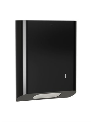 Bradley Elvari Surface Mounted Towel Dispenser - Medium Cap — Brushed Black