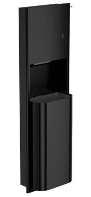 Bradley Elvari Recessed Towel Dispenser/Waste Receptacle — Brushed Black