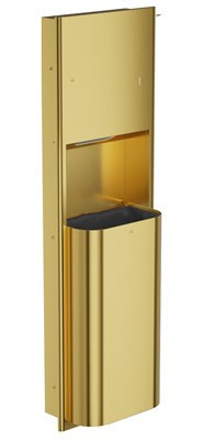 Bradley Elvari Recessed Towel Dispenser/Waste Receptacle — Brushed Brass