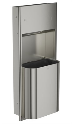 Bradley Elvari Recessed Towel Dispenser/Waste Receptacle — Brushed Stainless