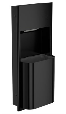 Bradley Elvari Recessed Towel Dispenser/Waste Receptacle — Brushed Black