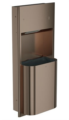 Bradley Elvari Recessed Towel Dispenser/Waste Receptacle — Brushed Bronze