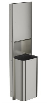 Bradley Elvari Recessed Towel Dispenser/Waste Receptacle — Brushed Stainless